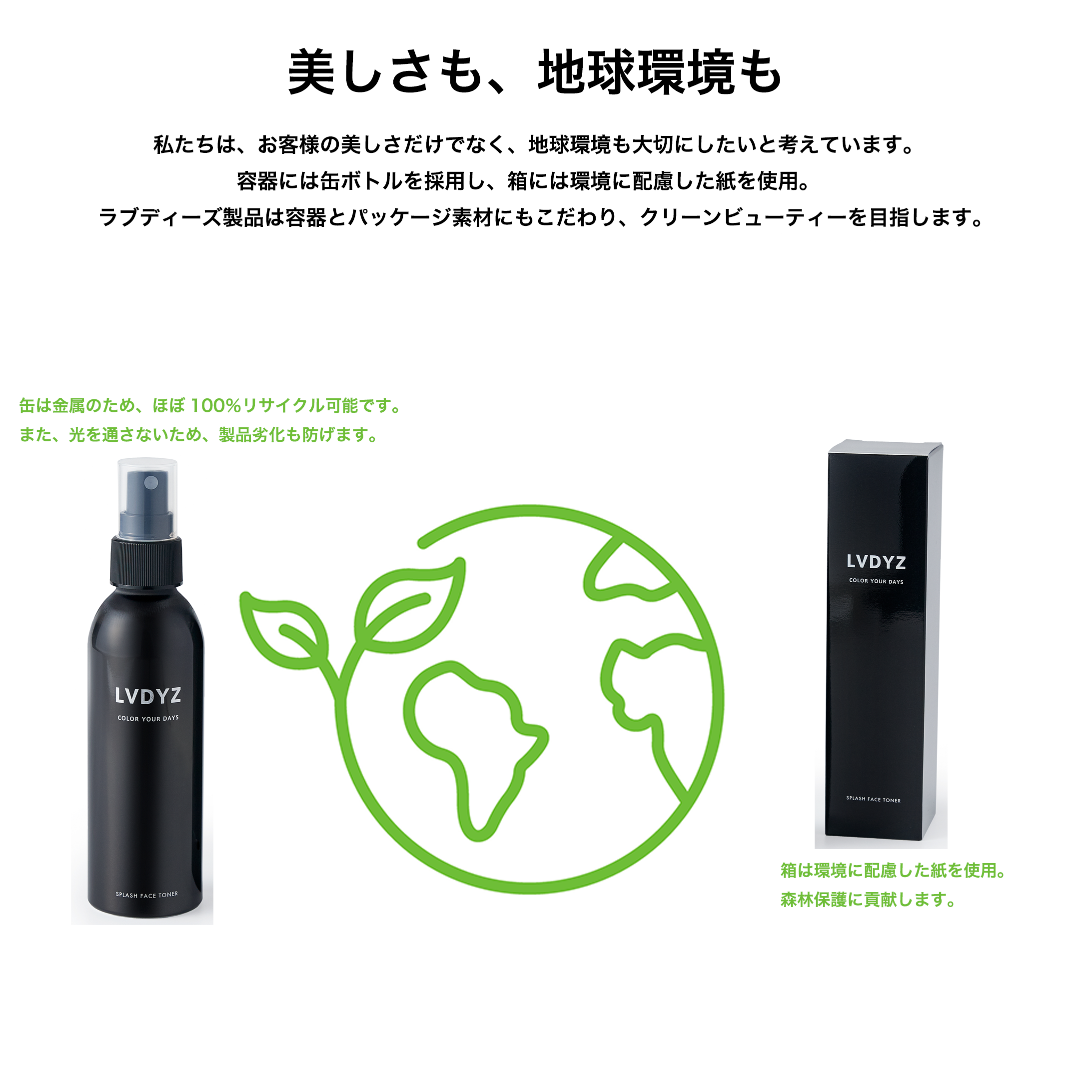 LVDYZ (ラブディーズ)30代 40代 シミ シワ エイジングケア 顔に直接かける化粧水 ヒト幹細胞+ビタミンC内包リポソーム SPLASH FACE TONER